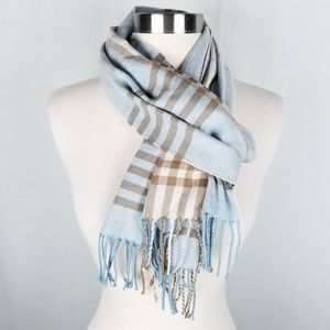 100% cashmere plaid scarf made in Scotland